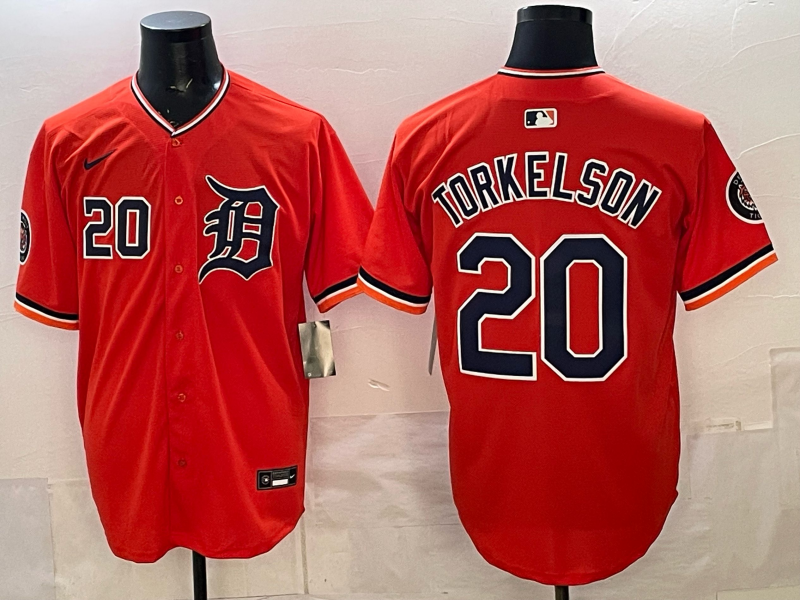 Men Detroit Tigers Torkelson orange Game Nike MLB Jersey 2026007